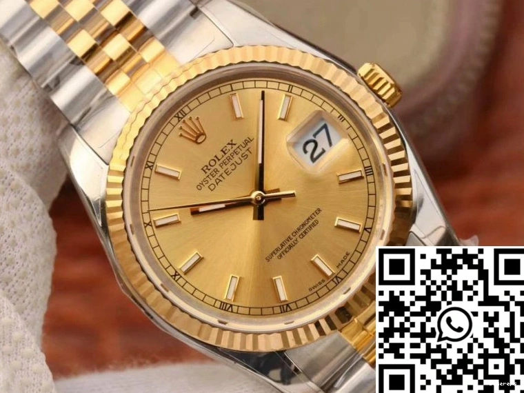 V2 36MM AR Factory Rolex Dial 116233 Datejust Champagne 0110